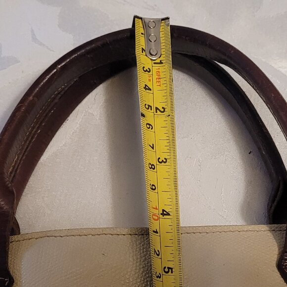 Furla Leather Tote - Cream Leather with "Furla" Logo - Leather Handles/Trim - Picture 4 of 10